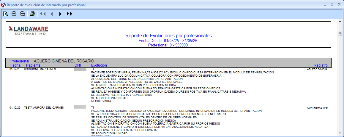Ficha Med Reporte Evo 2