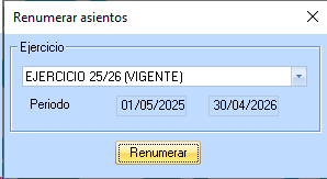 RenumerarAsientos